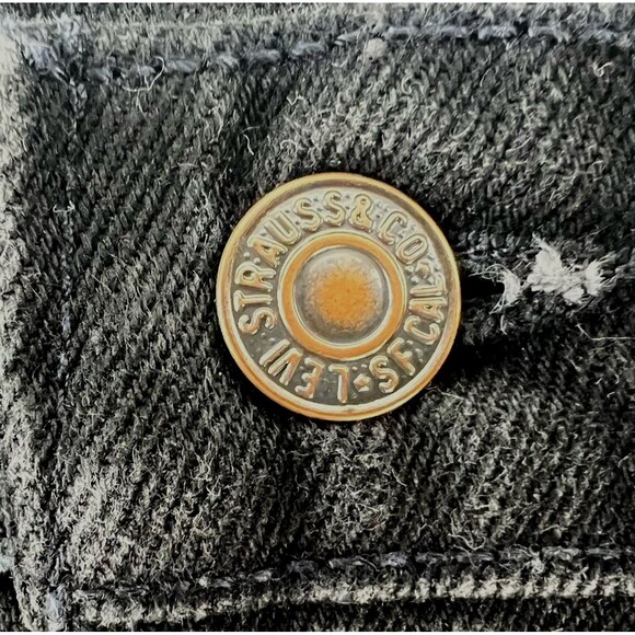 VTG 1994 Levis 550 Red Tab Black Made In USA Relaxed Fit Tapered Leg Mens 40x32 - Picture 7 of 12